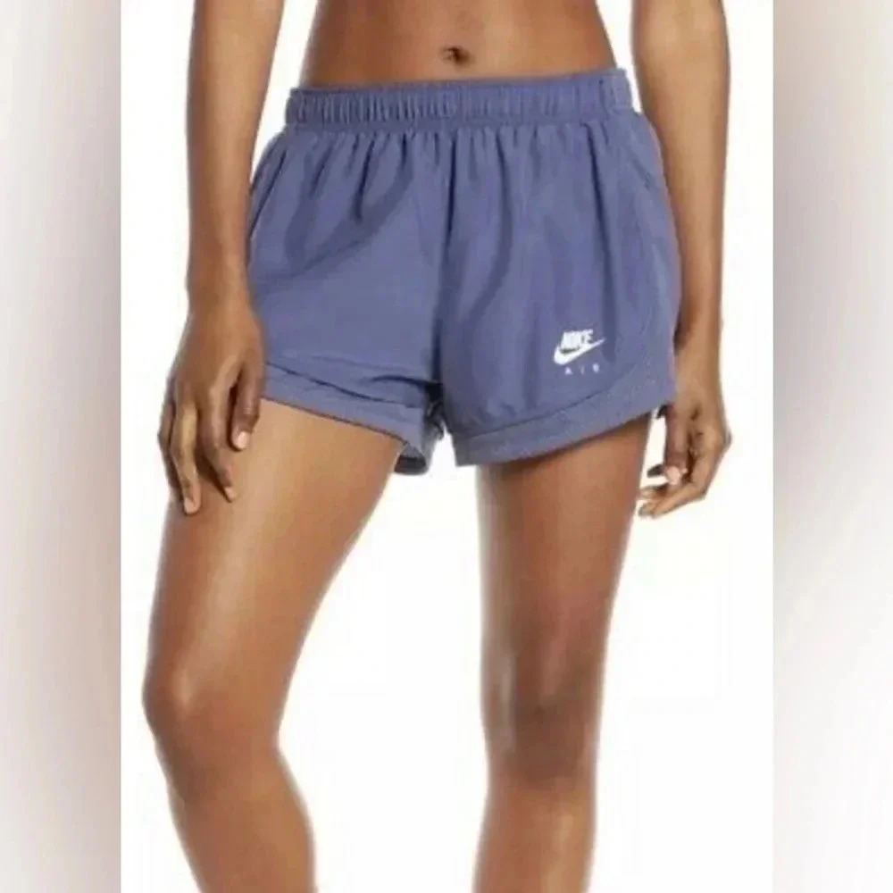 Women’s Nike Air Temo Dri-Fit Running Shorts Lined With Pockets Blue, Large, EUC